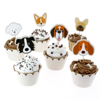 Hunde Muffinbanderole mit Picker - ECO Friendly